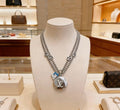 Louis Vuitton Monogram Medallion Double Chain Necklace
