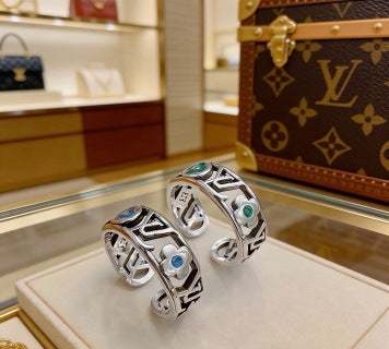 Louis Vuitton Ocean Blue Monogram Signet Ring