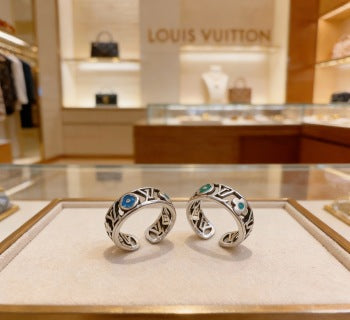 Louis Vuitton Ocean Blue Monogram Signet Ring