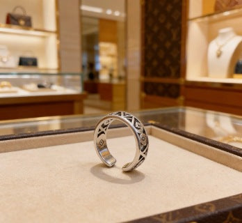 Louis Vuitton Ocean Blue Monogram Signet Ring