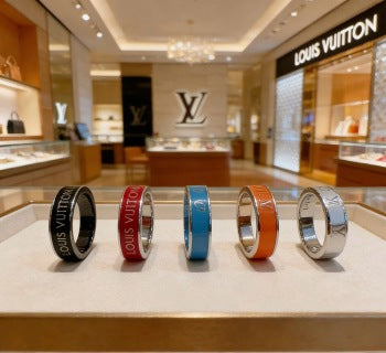 Louis Vuitton Color Stripe Enamel Band Ring