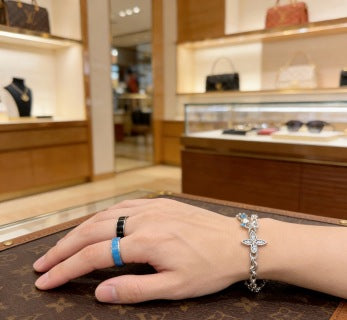 Louis Vuitton Color Stripe Enamel Band Ring