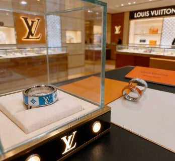 Louis Vuitton Color Stripe Enamel Band Ring