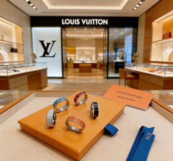 Louis Vuitton Color Stripe Enamel Band Ring
