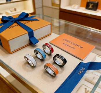 Louis Vuitton Color Stripe Enamel Band Ring