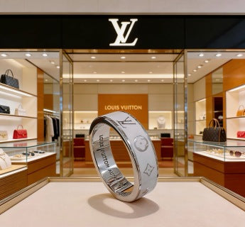 Louis Vuitton Color Stripe Enamel Band Ring