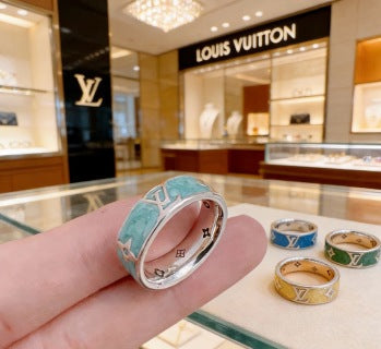 Louis Vuitton Color Bloom Enamel Band Ring