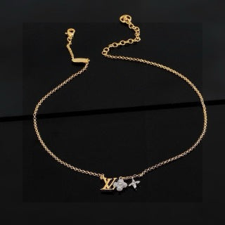Louis Vuitton Butterfly Charm Signature Chain Necklace