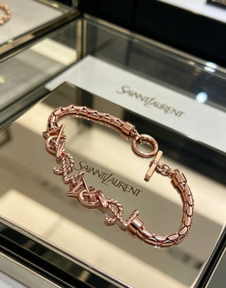 YSL Cassandre Rosé Chain Link Bracelet