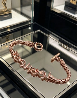 YSL Cassandre Rosé Chain Link Bracelet