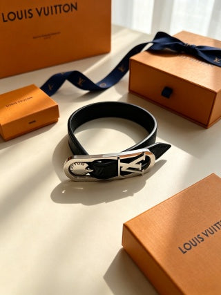 Louis Vuitton Monogram Buckle Leather Wrap Bracelet
