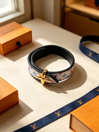 Louis Vuitton Multicolor Monogram Wrap Leather Bracelet