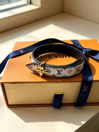 Louis Vuitton Multicolor Monogram Wrap Leather Bracelet