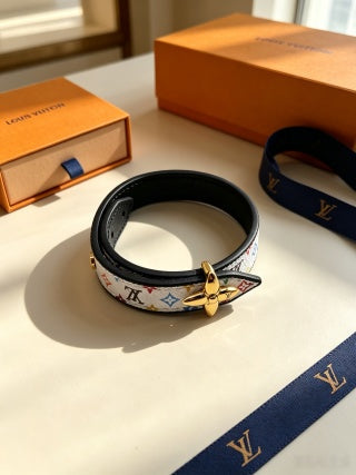 Louis Vuitton Multicolor Monogram Wrap Leather Bracelet