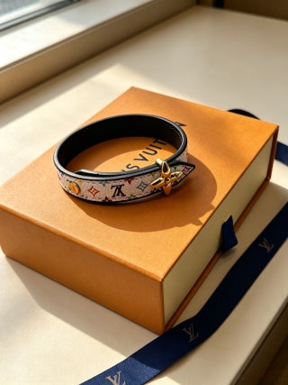 Louis Vuitton Multicolor Monogram Wrap Leather Bracelet
