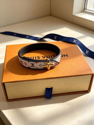 Louis Vuitton Multicolor Monogram Wrap Leather Bracelet