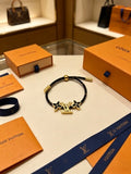 Louis Vuitton Eclipse Monogram Leather Wrap Bracelet