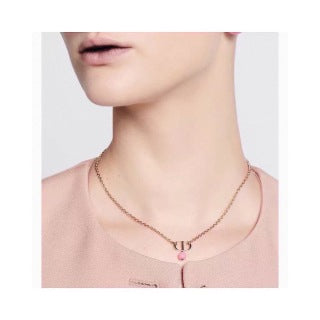 Dior Rose Quartz Orbital Necklace