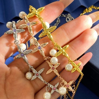 Louis Vuitton Pearl Star Bloom Layered Necklace