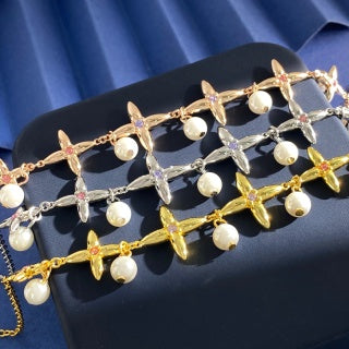 Louis Vuitton Pearl Star Bloom Layered Necklace