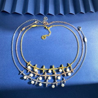 Louis Vuitton Pearl Star Bloom Layered Necklace