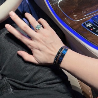 Louis Vuitton Ocean Blue Monogram Leather Multi-Layer Bracelet