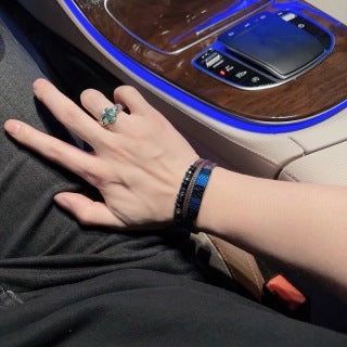 Louis Vuitton Ocean Blue Monogram Leather Multi-Layer Bracelet