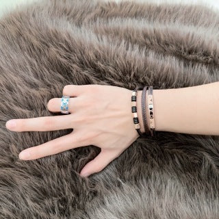 Louis Vuitton Monogram Braided Leather Cuff Bracelet