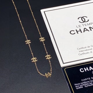 Chanel Elegant Signature Charm Chain Necklace