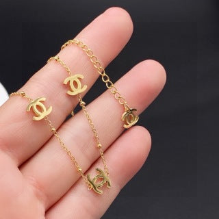 Chanel Elegant Signature Charm Chain Necklace