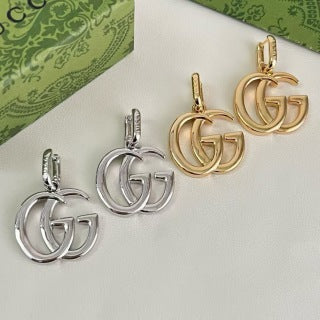 Gucci Interlocking GG Drop Logo Earrings