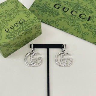 Gucci Interlocking GG Drop Logo Earrings
