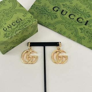 Gucci Interlocking GG Drop Logo Earrings