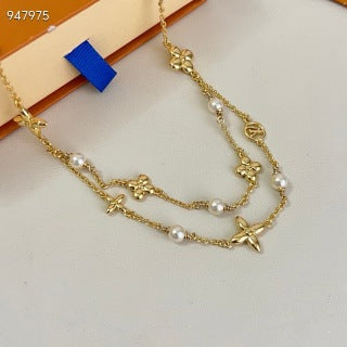 Louis Vuitton Star Bloom Double Layer Chain Necklace
