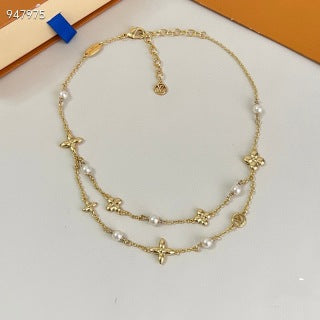 Louis Vuitton Star Bloom Double Layer Chain Necklace