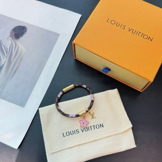 Louis Vuitton Pink Blossom Monogram Wrap Bracelet