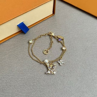 Louis Vuitton Pearl Blossom Charm Chain Bracelet