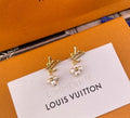 Louis Vuitton Pearl Letter Blossom Stud Earrings