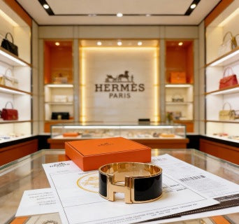 Hermès Classic Polished Metal Wide Cuff Bracelet
