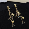 Louis Vuitton Blossom Charm Chain Drop Earrings