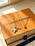 Louis Vuitton Blossom Flower Letter Pendant Necklace