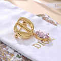 Dior Éclat Gemstone Ribbon Brooch