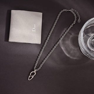 Dior Minimal Logo Pendant Necklace