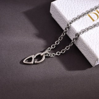 Dior Minimal Logo Pendant Necklace