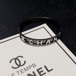 Chanel Minimal Black Signature Bracelet