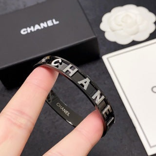 Chanel Minimal Black Signature Bracelet
