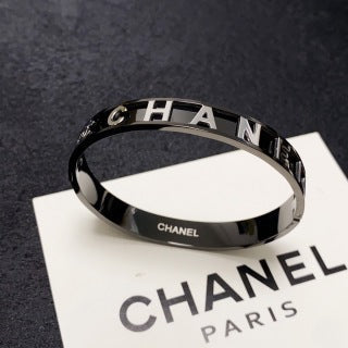 Chanel Minimal Black Signature Bracelet