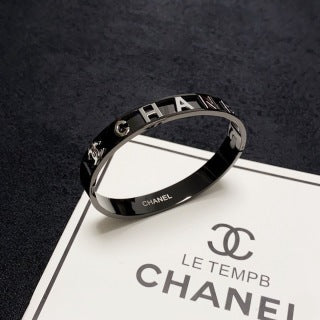 Chanel Minimal Black Signature Bracelet