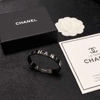 Chanel Minimal Black Signature Bracelet
