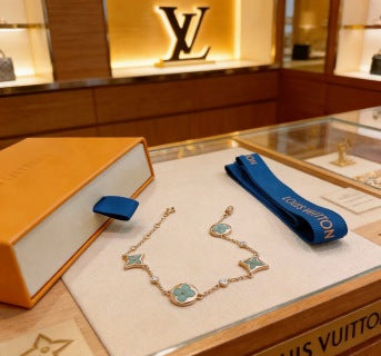 Louis Vuitton Turquoise Blossom Star Charm Bracelet